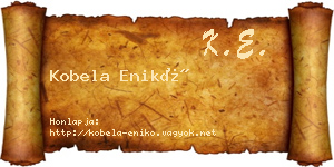Kobela Enikő névjegykártya