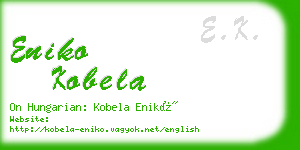 eniko kobela business card